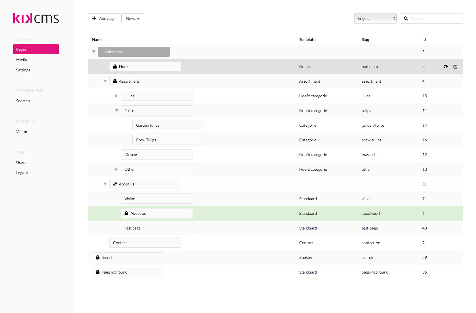 KikCMS page saved KikCMS page saved