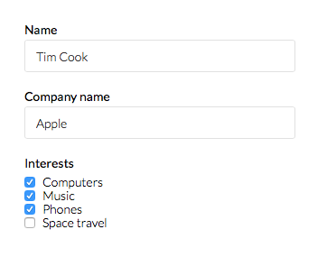 KikCMS example form KikCMS example form